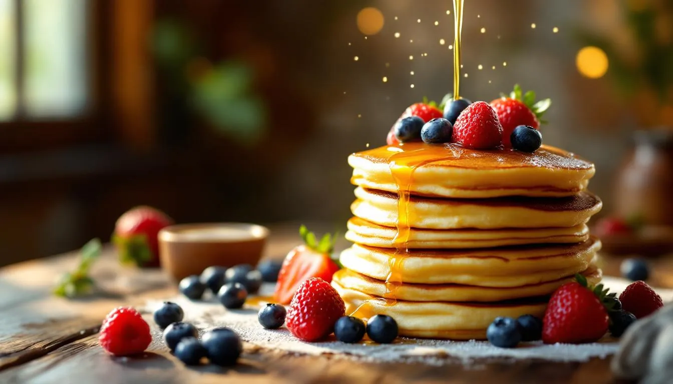 Représenatation de recette pancakes protéinés aux oeufs et whey