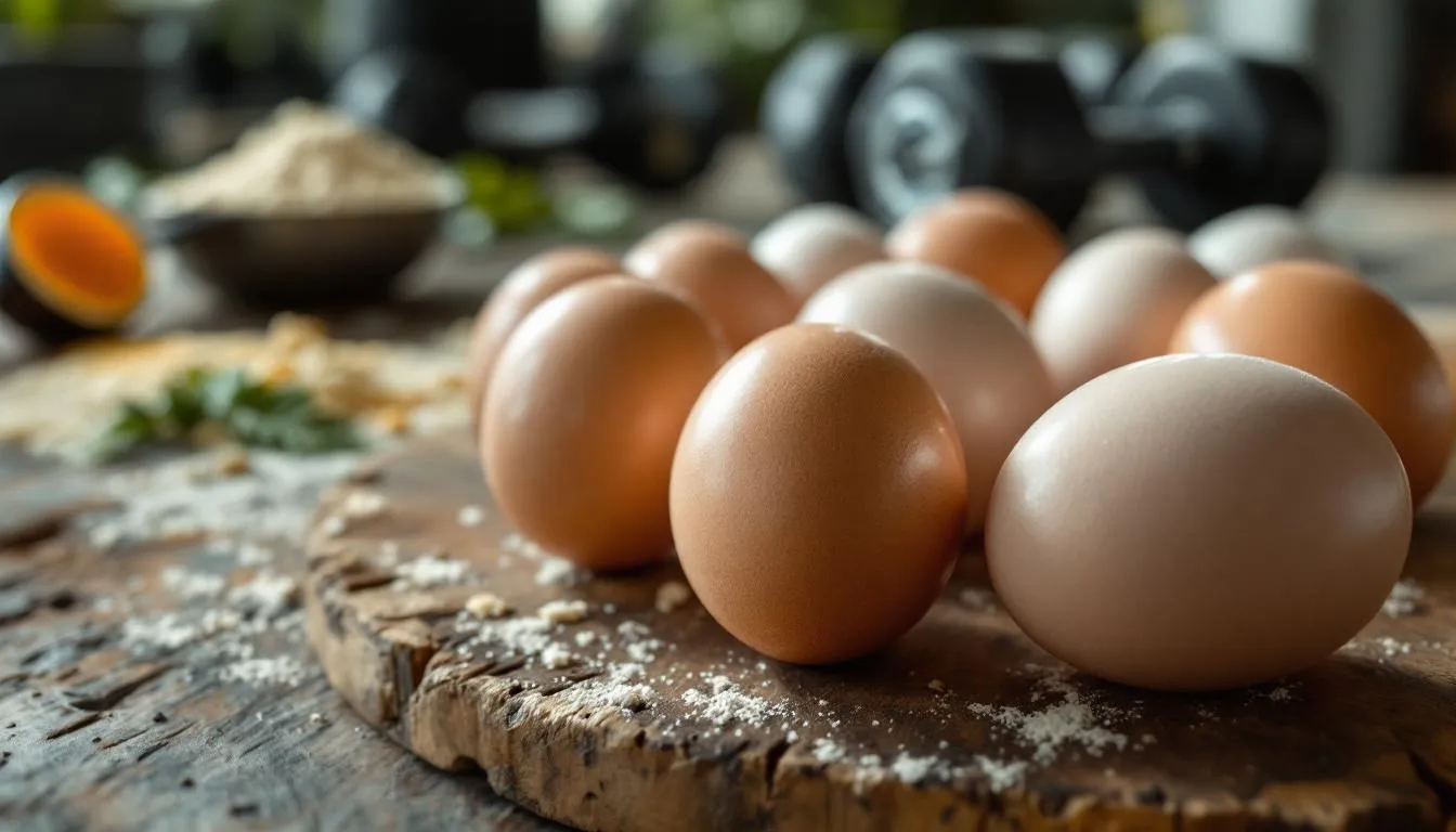 Représenatation de oeufs label rouge musculation