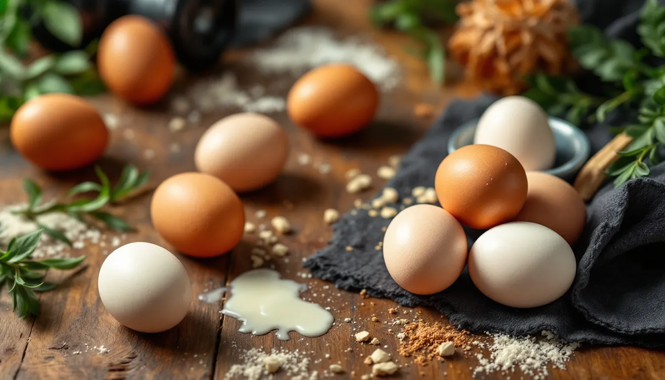 Représenatation de oeufs et intolérance au lactose musculation
