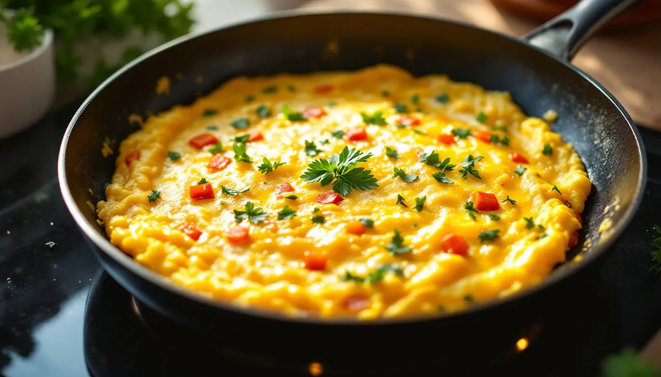 Représenatation de omelette protéinee recette facile et rapide