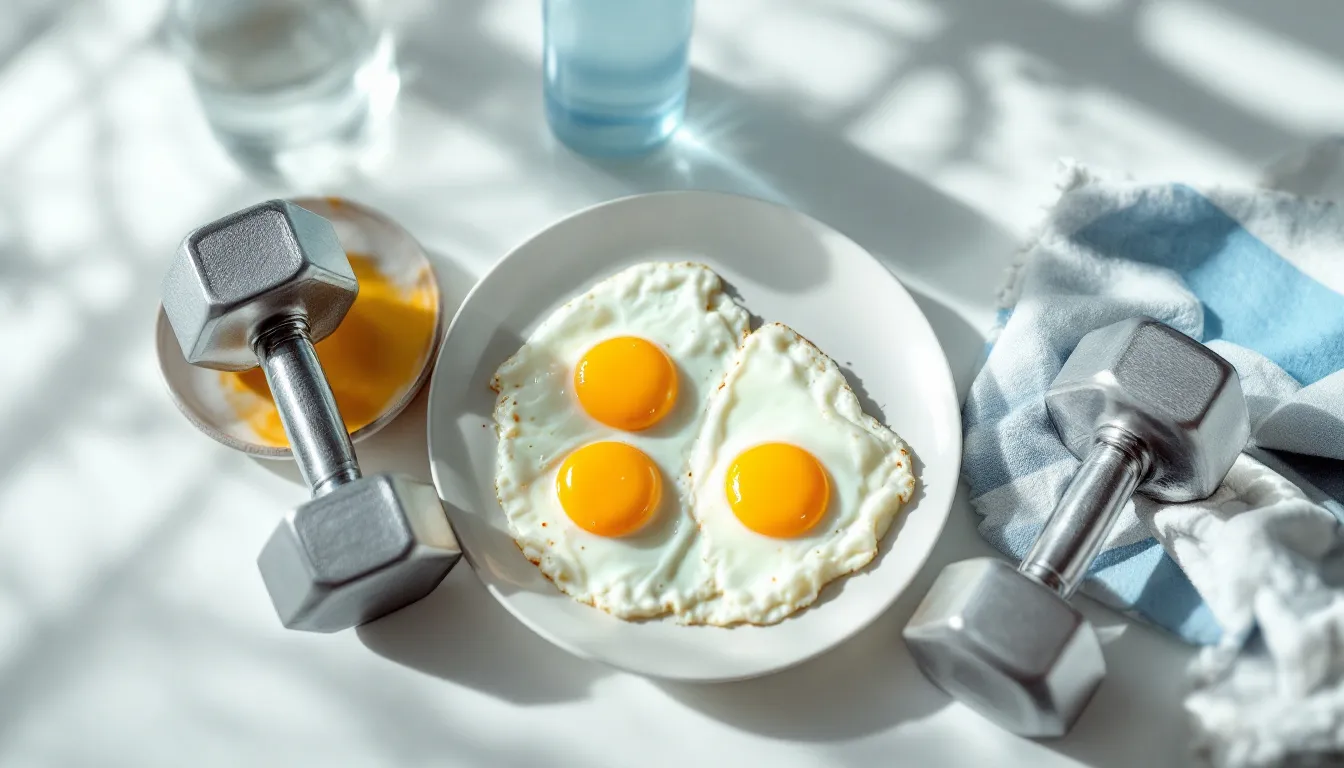 Représenatation de oeufs pour améliorer la concentration pendant l'entraînement musculation