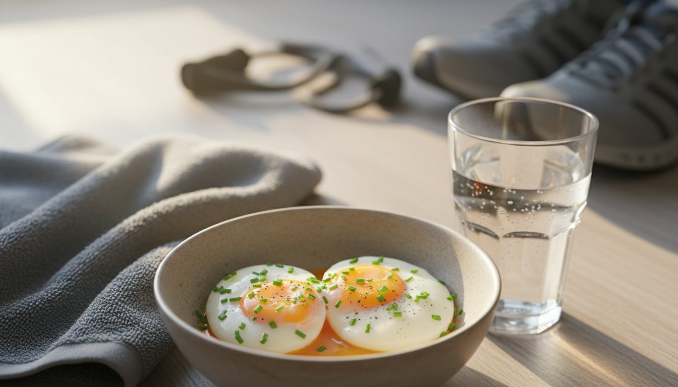 Représenatation de oeufs et fatigue musculaire après l'entraînement